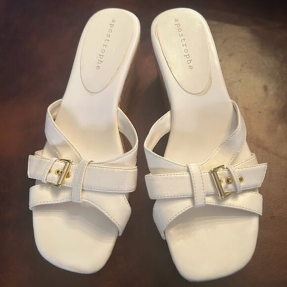 Apostrophe Women's Wedge Slip On Sandals - Picture 1 of 9